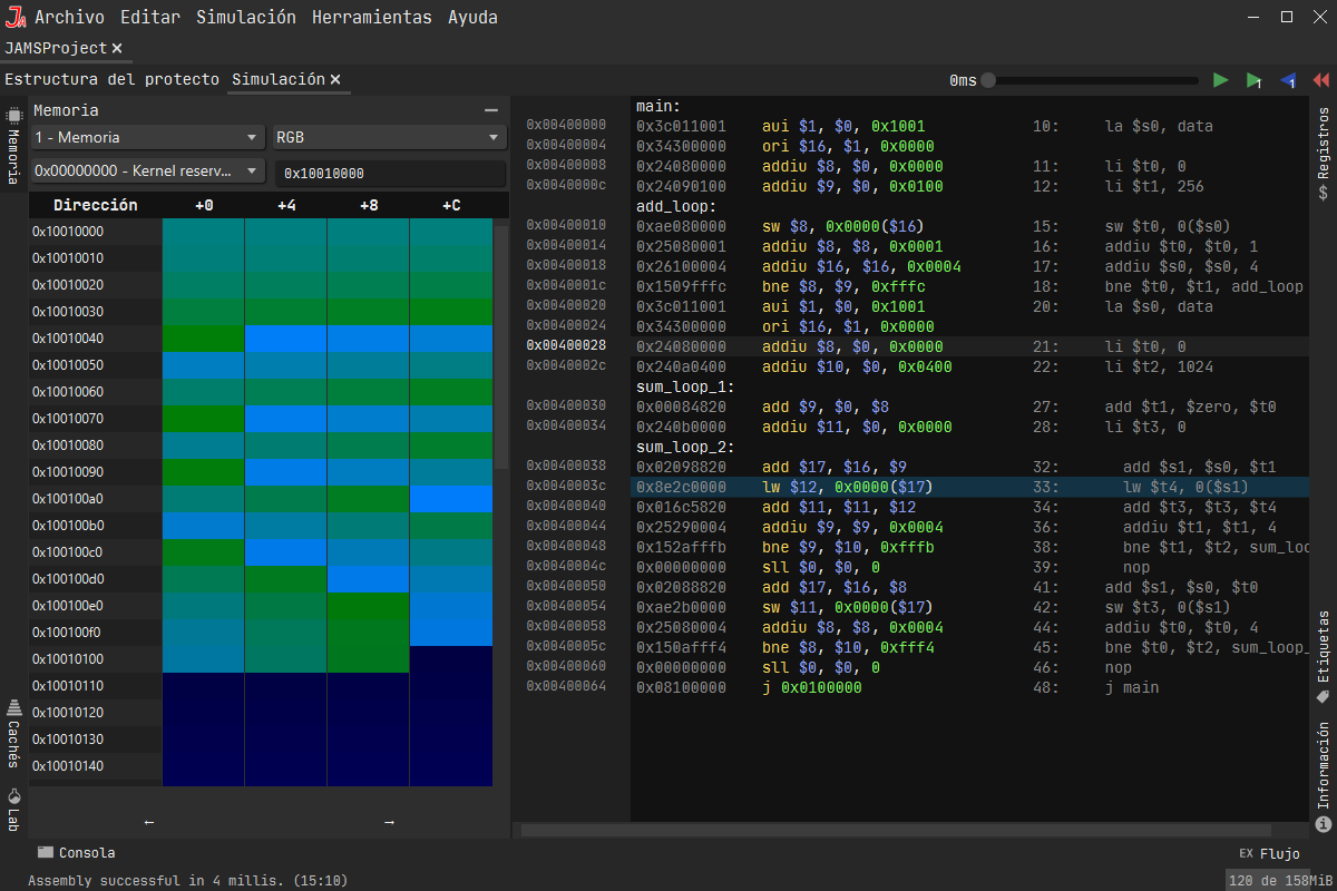 MIPS32 Memory Visualization