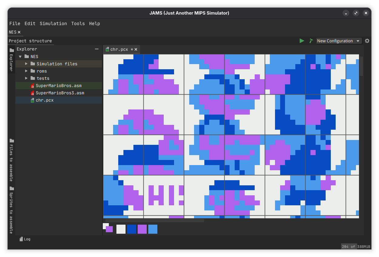 Integrated PCX editor for CHR files