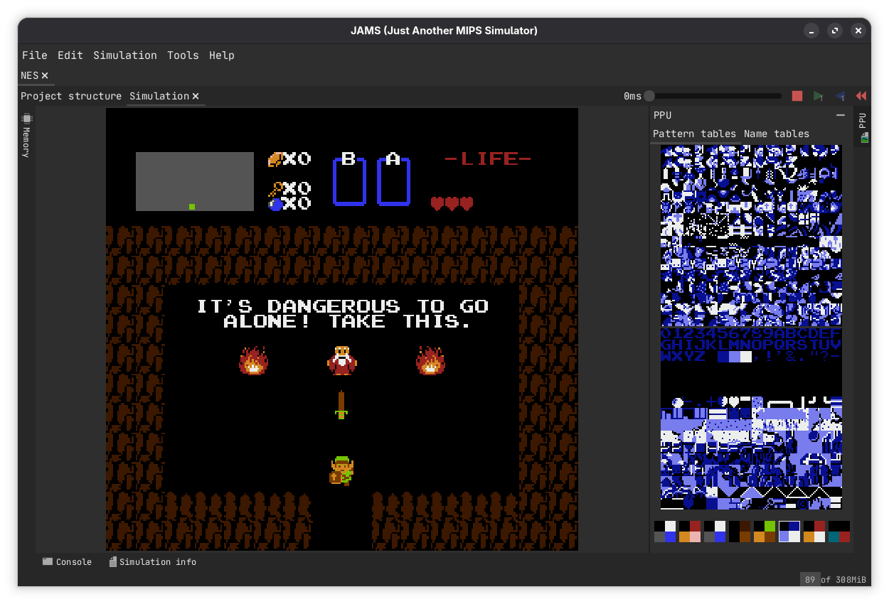 Emulator running Zelda